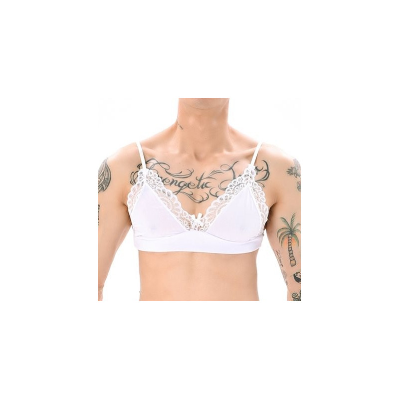 NoGenderWear Soutien-Gorge Lace Border Blanc